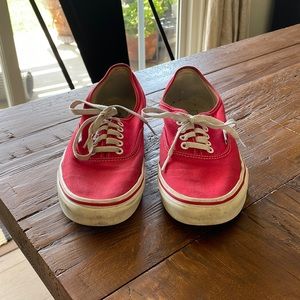 Red Vans Size 9